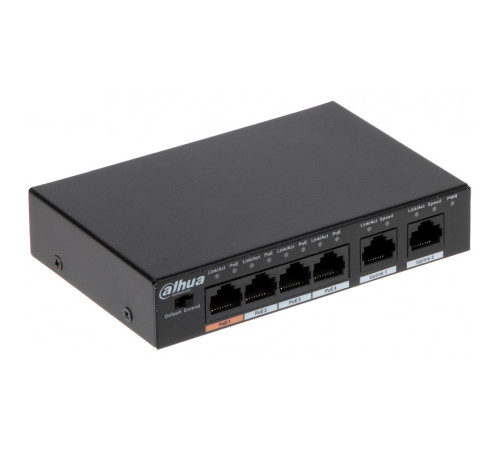 Коммутатор Dahua DH-PFS3006-4ET-60, 4-портовый, 4РоЕ, неуправляемый