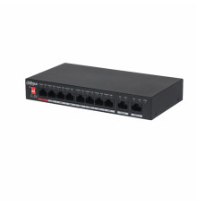 Коммутатор Dahua DH-PFS3010-8ET-96, 8-портовый, 8РоЕ, неуправляемый