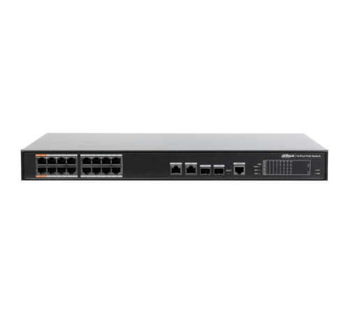 Коммутатор Dahua DH-PFS4218-16ET-240, 16-портовый, 16РоЕ, управляемый, уровня L2