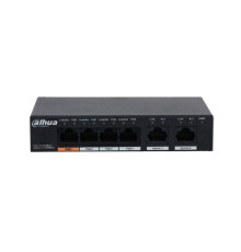 Коммутатор Dahua DH-PFS3006-4GT-60, 4-портовый, 4PoE, неуправляемый