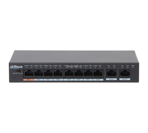 Коммутатор Dahua DH-PFS3010-8GT-96, 8-портовый, 8PoE
