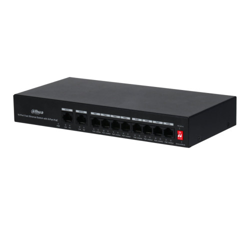 Коммутатор Dahua DH-PFS3010-8ET-65, 8-портовый, 8PoE