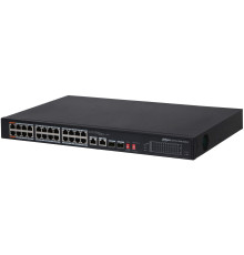 Коммутатор Dahua DH-PFS3226-24ET-240, 24-портовый, 24РоЕ, неуправляемый