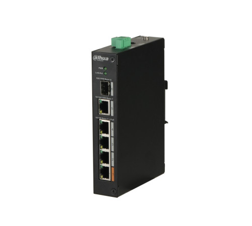 Коммутатор Dahua DH-PFS3106-4ET-60, защищенный, 4-портовый, PoE, неуправляемый