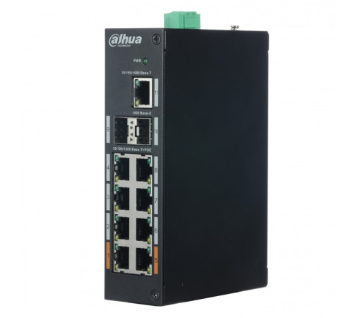 Коммутатор Dahua DH-PFS3211-8GT-120, защищенный, 11-портовый, гигабитный, 8PoE, неуправляемый