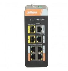 Коммутатор Dahua DH-PFS4207-4GT-DP, 4-портовый, промышленный, гигабитный, PoE, управляемый
