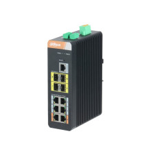 Коммутатор Dahua DH-PFS4410-6GT-DP, 6-портовый, промышленный, гигабитный, PoE, управляемый