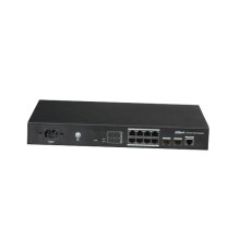 Коммутатор Dahua DH-PFS4210-8GT-150, 8-портовый, гигабитный, 8PoE, управляемый, 2-го уровня