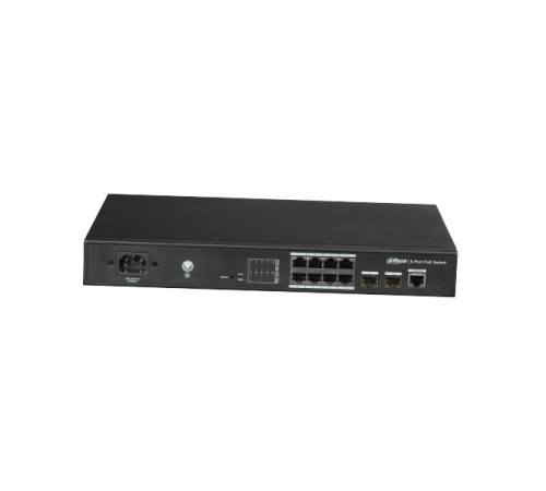 Коммутатор Dahua DH-PFS4210-8GT-150, 8-портовый, гигабитный, 8PoE, управляемый, 2-го уровня