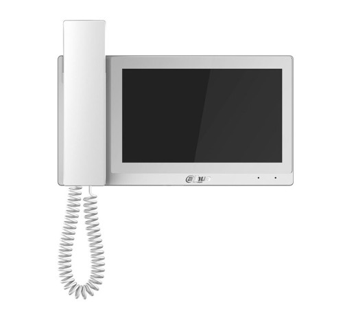 Монитор видеодомофона IP Dahua DH-VTH5421EW-H, 7 дюймовый, с трубкой, белый, разрешение 1024x600