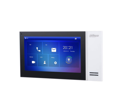 Монитор видеодомофона IP Dahua DH-VTH2421FW, 7 дюймовый, белый, разрешение 1024x600
