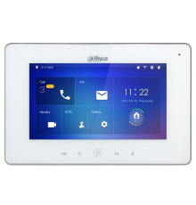 Монитор видеодомофона IP Dahua DH-VTH5221DW, 7 дюймовый, белый, разрешение 1024x600