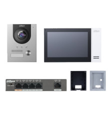 Комплект Dahua DHI-KTP01(F), DH-VTO2202F-P+DH-DH-VTH2421FW-P, с 2-мя монтажными коробками