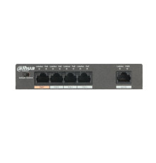 Коммутатор Dahua DH-PFS3005-4ET-60, РоЕ, 4-портовый, неуправляемый