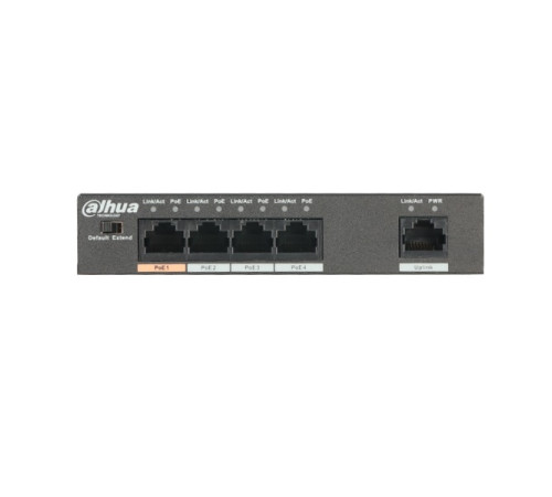 Коммутатор Dahua DH-PFS3005-4ET-60, РоЕ, 4-портовый, неуправляемый