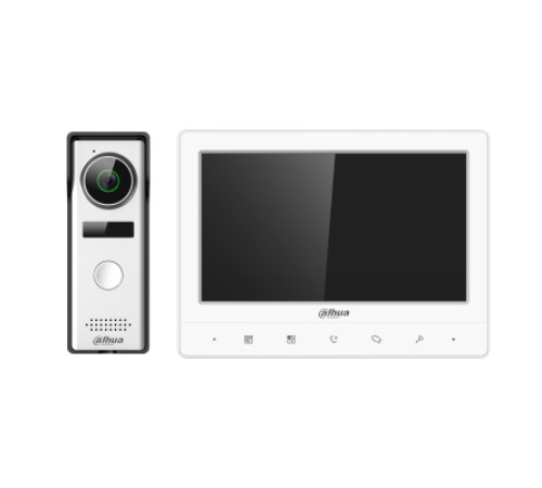 Комплект Dahua DHI-KTA02, DHI-DH-VTH1020J+DHI-VTO1000J, 7-дюймовый TFT-экран