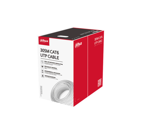 Сетевой кабель Dahua DH-PFM920I-6U-C, UTP, кат.6, 305м, PoE