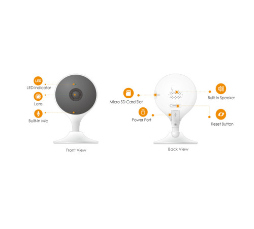 Миниатюрная IP-камера IMOU IPC-C22EBP-imou, 2Мп, f=2.8мм, Wi-Fi