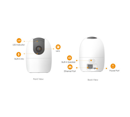 Поворотная IP-камера IMOU IPC-A42P-B-imou, 4Мп, f=3.6мм, Wi-Fi
