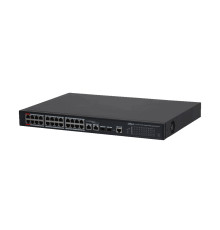 Коммутатор Dahua DH-PFS4226-24GT2GF-240, 24-портовый, гигабитный, управляемый, с PoE, уровень L2