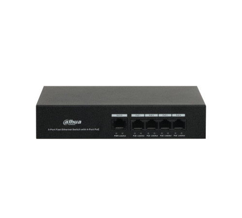 Коммутатор Dahua DH-PFS3005-4ET-36, 4-портовый, РоЕ, неуправляемый