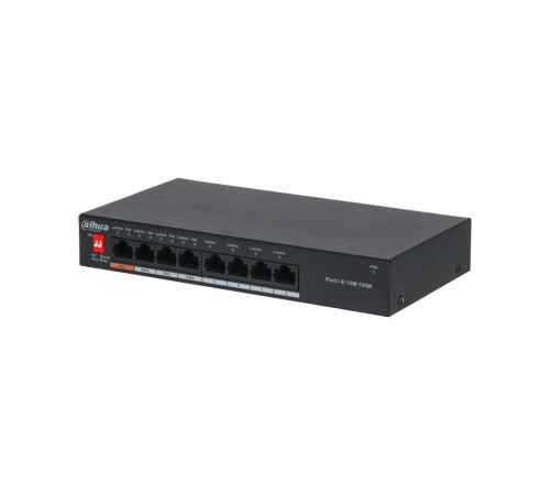 Коммутатор Dahua DH-PFS3008-8ET-60, 8-портовый, PoE, неуправляемый