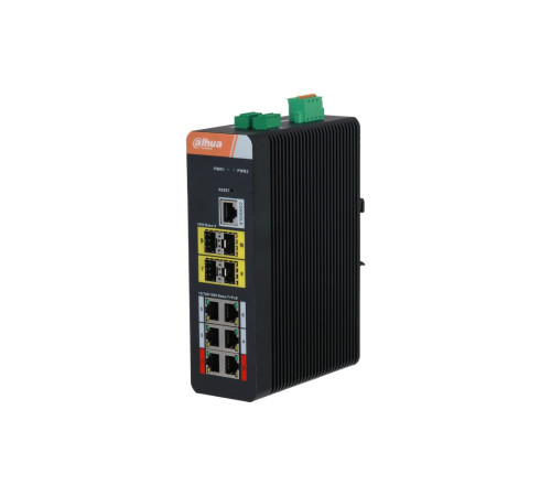 Коммутатор Dahua DH-IS4410-6GT-120, 6-портовый, промышленный, гигабитный, PoE, управляемый