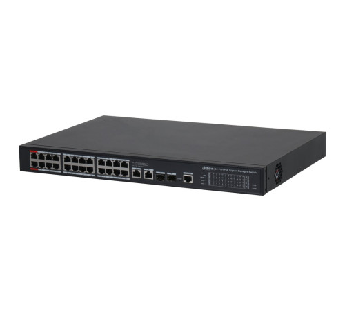 Коммутатор Dahua DH-S4228-24GT-360, 24-портовый, гигабитный, 24PoE, управляемый, 2-го уровня