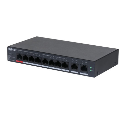 Коммутатор Dahua DH-CS4010-8GT-110, 8-портовый, РоЕ