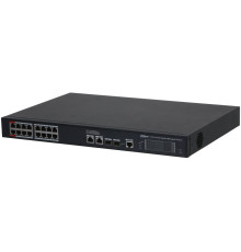 Коммутатор Dahua DH-S4220-16GT-190, 16-портовый, гигабитный, 16PoE, управляемый, 2-го уровня