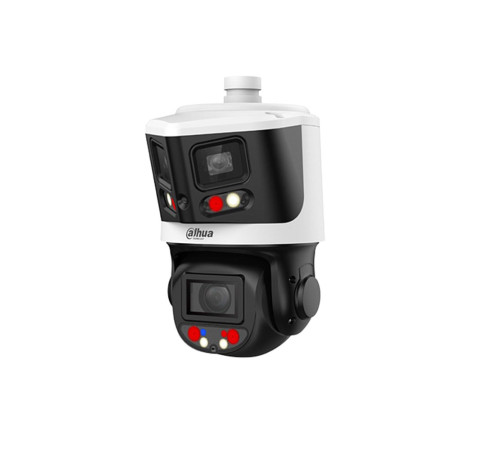 Купольная PTZ IP-камера Dahua DH-SDT3E410-8P-MB-A-PV1-0280, 8Мп, f=2.8мм + 4Мп, f=5-25мм