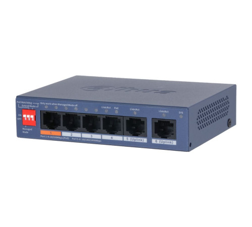 Коммутатор Dahua DH-CS4006-4ET2GT-60,4-портовый, РоЕ