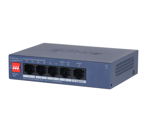 Коммутатор Dahua DH-CS4005-4GT-36, 4-портовый, РоЕ