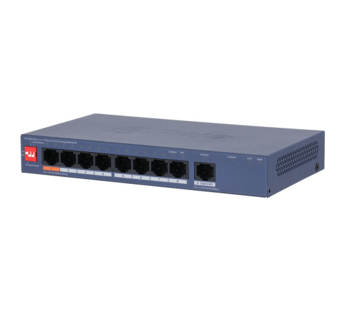 Коммутатор Dahua DH-CS4009-8ET1GT-60, 8-портовый, РоЕ