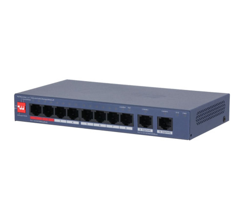 Коммутатор Dahua DH-CS4010-8ET2GT-110, 8-портовый, РоЕ