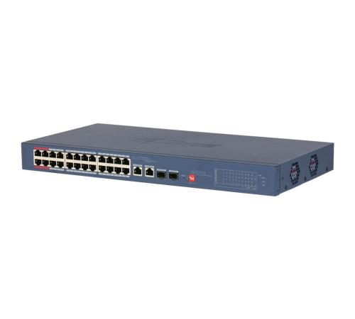 Коммутатор Dahua DH-CS4226-24ET-375-V2, 24-портовый, РоЕ