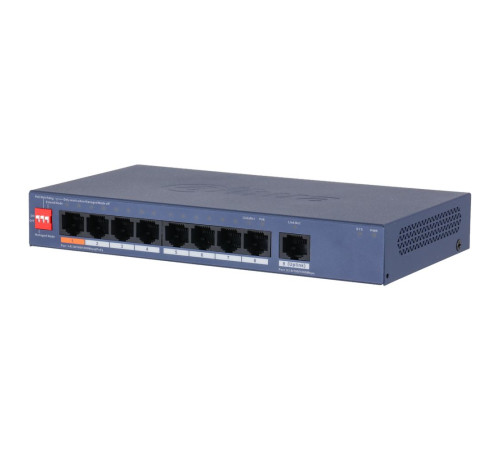Коммутатор Dahua DH-CS4009-8GT-60, 8-портовый, РоЕ