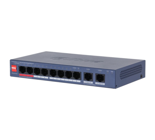 Коммутатор Dahua DH-CS4010-8GT-110-V2, 8-портовый, РоЕ