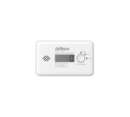 Датчики угарного газа Dahua DHI-HY-GC21B-W2(868), электрохимический тип датчика, аудиотревога 85 дБ(A), визуальная тревога