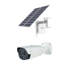 Тепловизионная IP-камера Dahua DHI-TPC-BF2241-LB7F8-DW-4G-EAU-S2/DH-PFE220-12CM-M120, двухспектральная, ИИ, 4G модуль, солнечная батарея