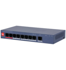 Коммутатор Dahua DH-CS4009-8ET1GT-110, 8-портовый, РоЕ
