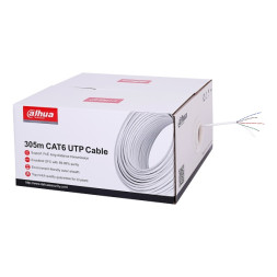 Сетевой кабель Dahua DH-PFM923I-6UN-C, UTP, кат.5e, OFC+LSZH PVC+термостойкий, малодымный, 305м