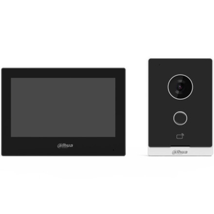 Комплект Dahua DHI-KTW04, IP вызывная панель 2Мп, IP 7&quot; монитор видеодомофона с WiFi