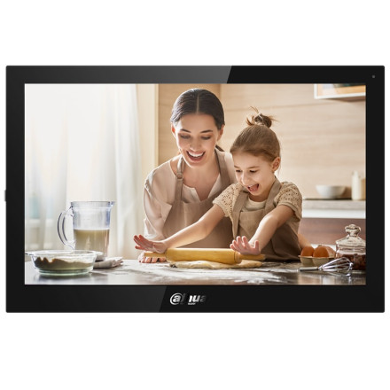 Монитор видеодомофона IP Dahua DHI-VTH5341G-W, 10 дюймовый, черный, разрешение 1024x600