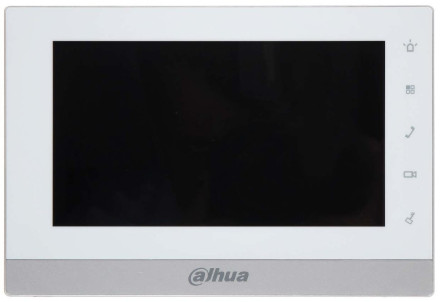 Монитор видеодомофона IP Dahua DH-VTH1550CH, 7 дюймовый, белый, разрешение 800x480