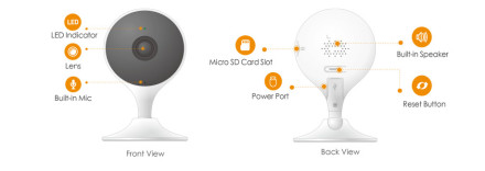Миниатюрная IP-камера IMOU IPC-C22EBP-imou, 2Мп, f=2.8мм, Wi-Fi