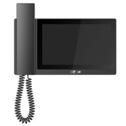 Монитор видеодомофона IP Dahua DH-VTH5421E-H, 7 дюймовый, с трубкой, черный, разрешение 1024x600