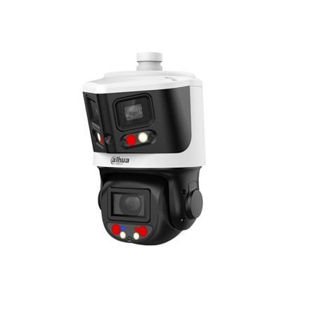 Купольная PTZ IP-камера Dahua DH-SDT3E410-8P-MB-A-PV1-0280, 8Мп, f=2.8мм + 4Мп, f=5-25мм