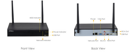 Видеорегистратор IP IMOU NVR1108HS-W-S2-CE-Imou, 8-х канальный, 1HDD, 1080Р, W-FI